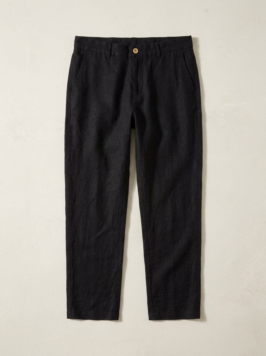 VÉLDE Linen Straight Leg Trousers