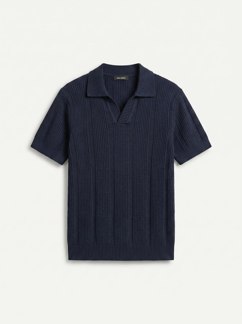 arctic-knit-polo - Blue
