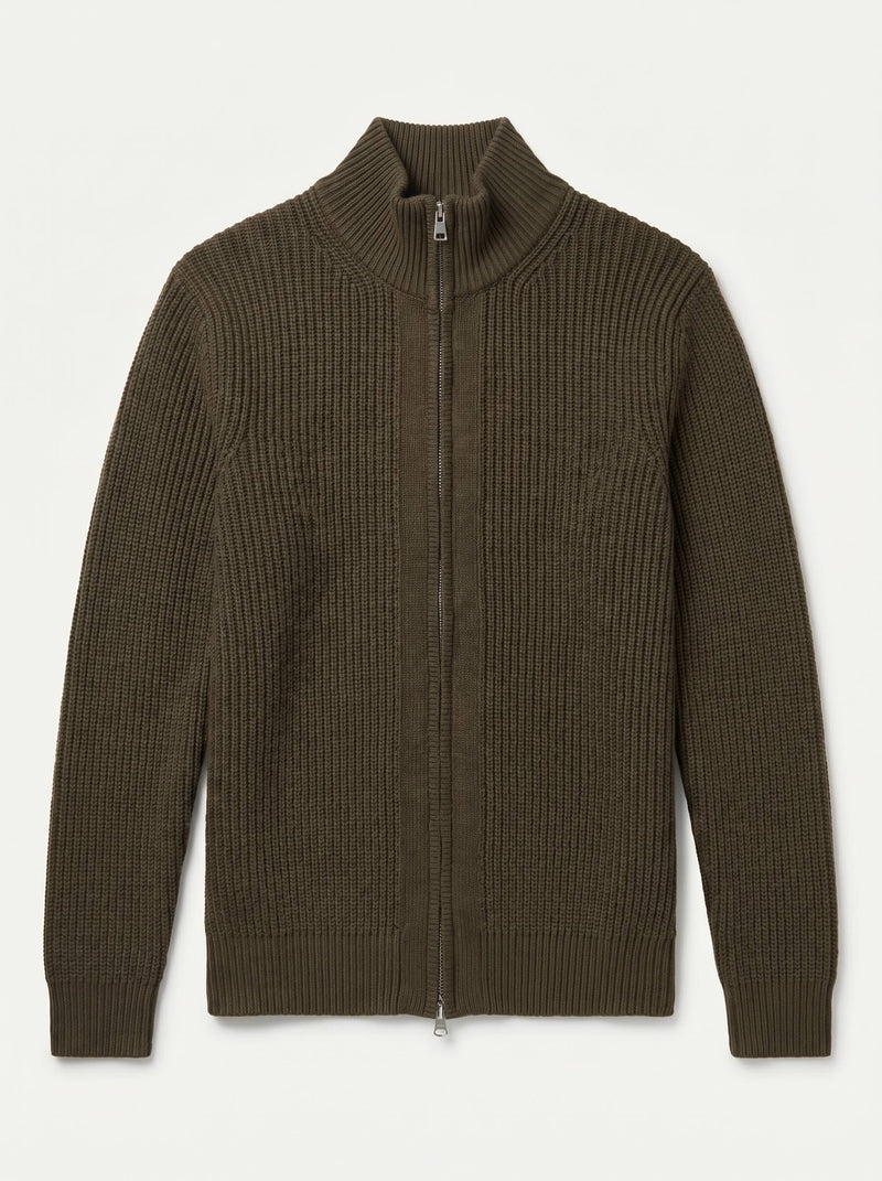 British zip sweater - Green