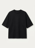 Camiseta de algodón de manga corta con cuello redondo y color liso para hombre