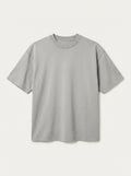 Camiseta de algodón de manga corta con cuello redondo y color liso para hombre