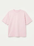 Camiseta de algodón de manga corta con cuello redondo y color liso para hombre