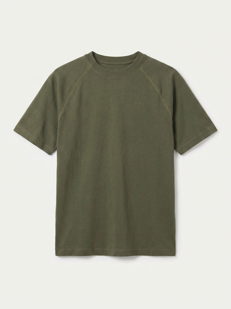 Camisa informal de manga corta - Olive Green