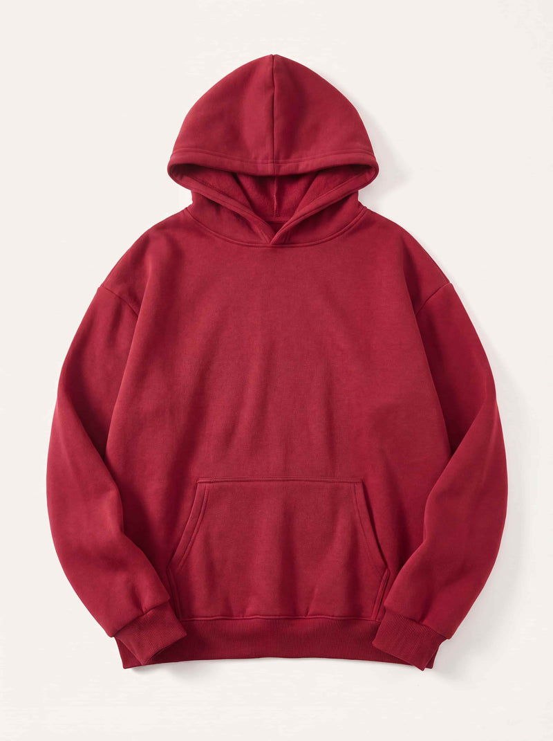 Suéter grueso con capucha - Rood