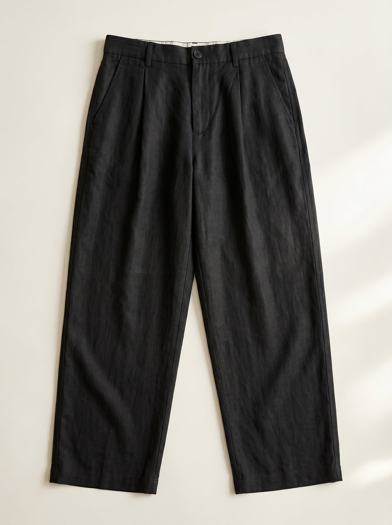 Nerja Linnen Trousers - Black