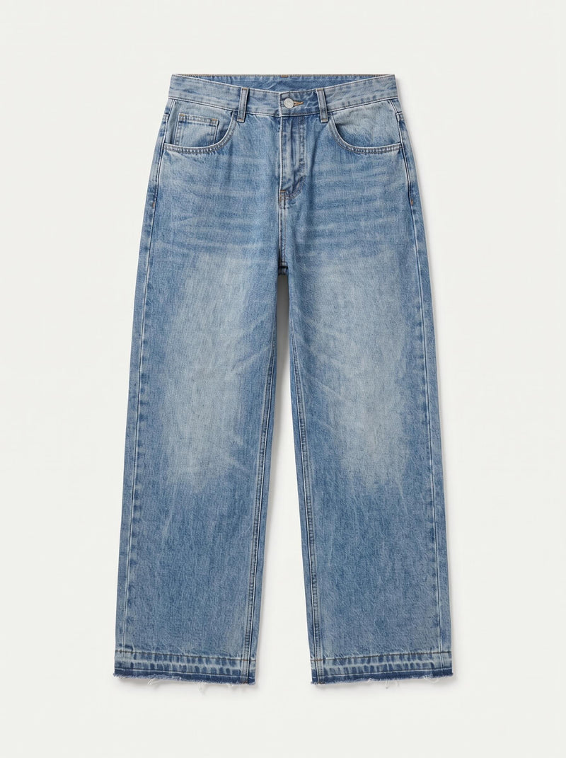 Vaqueros rectos vintage para hombre - Blue