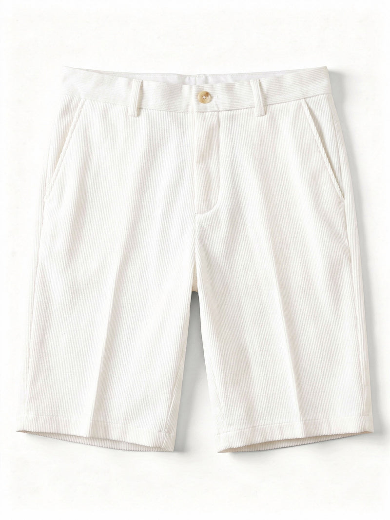 pantalones cortos básicos informales - White