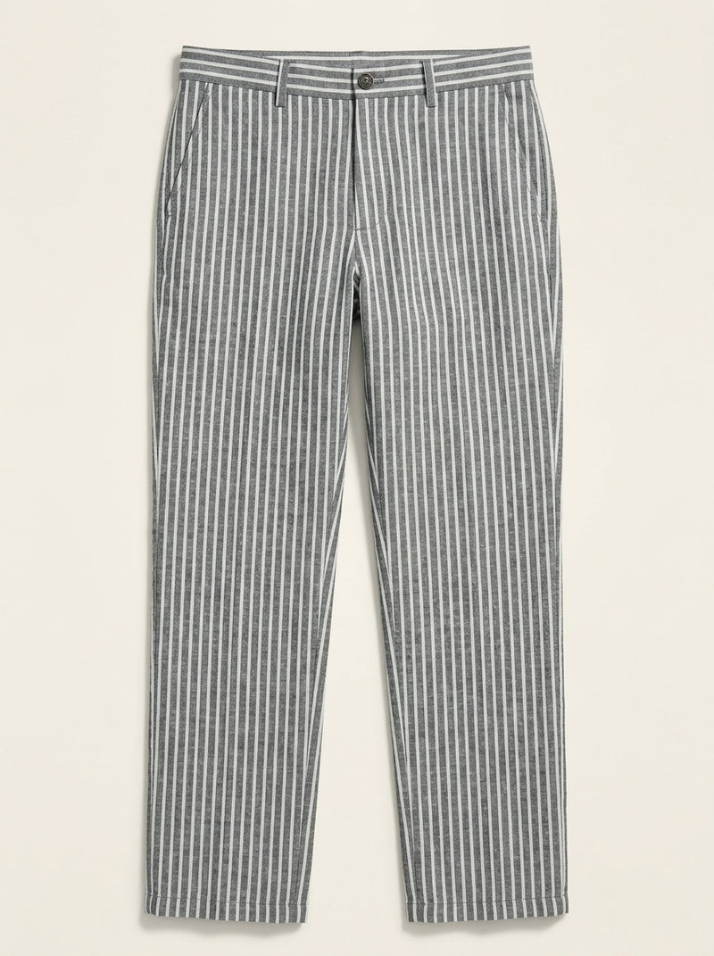 Cadaqués Striped Trousers - Black
