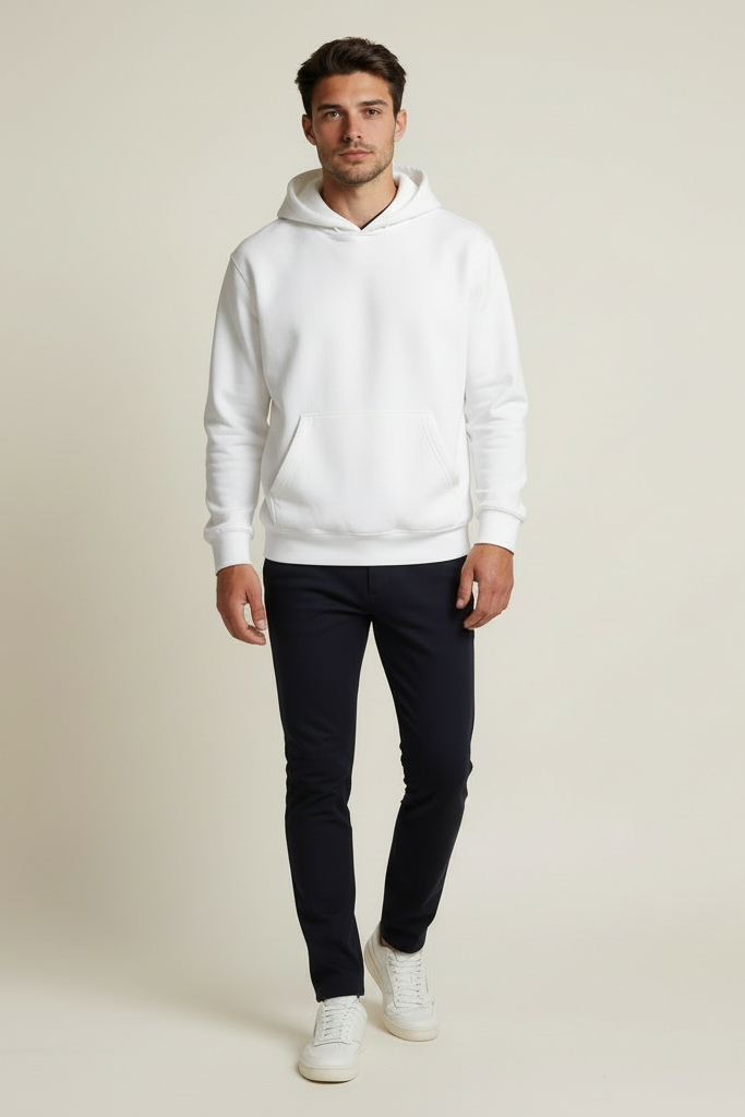 Suéter con capucha - White
