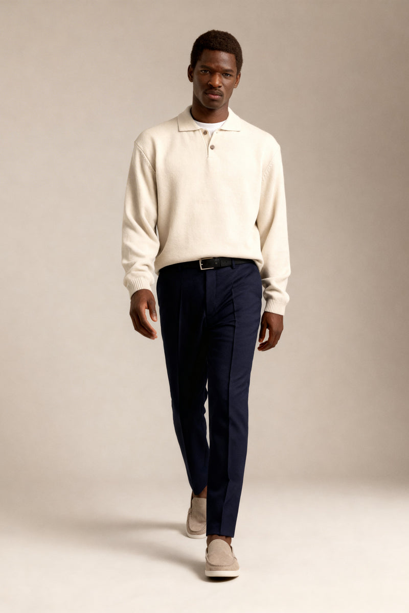 Suéter polo vintage - Apricot