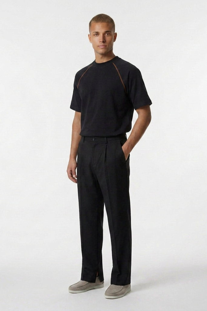 Camisa informal de manga corta - Black
