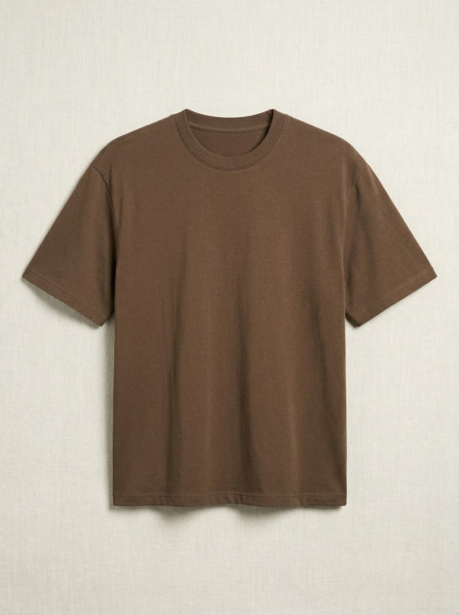 Camiseta holgada de cuello redondo