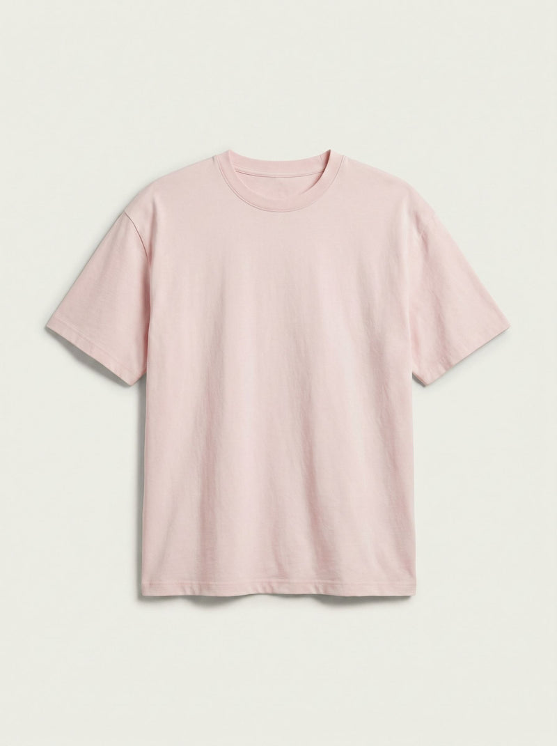 Camiseta holgada de cuello redondo - Pink